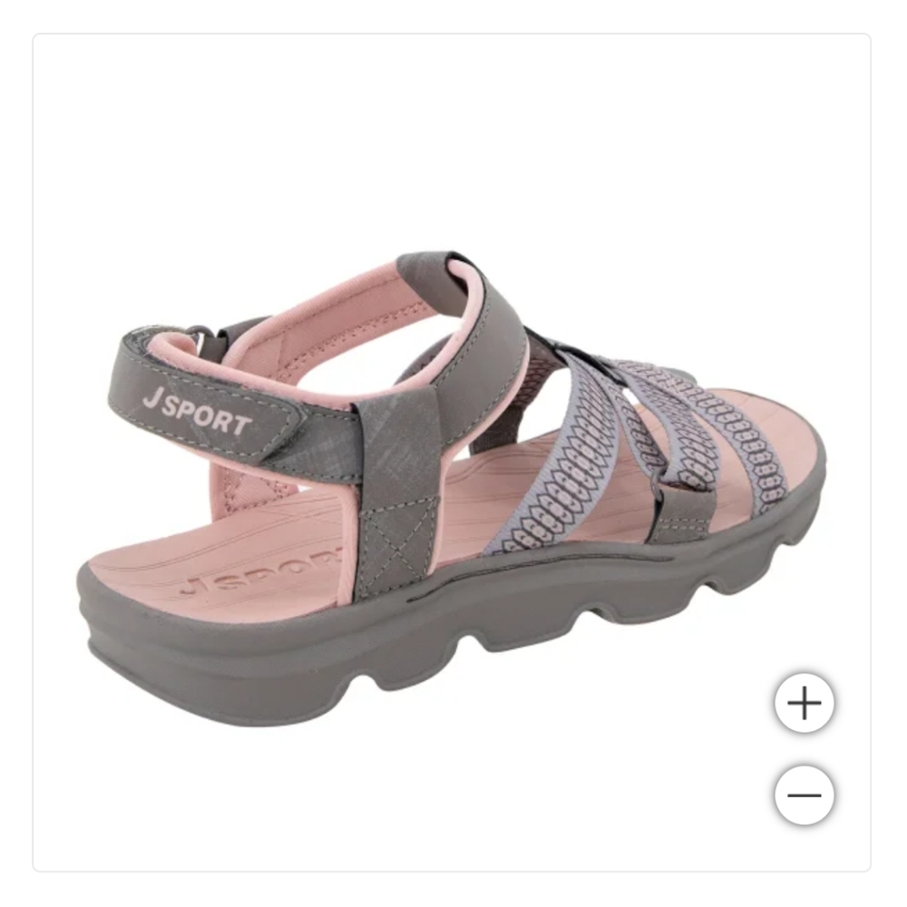 New! Jsport Jambu Kaia Ladies' Women Girls Strap Sandal‎ Adjustable Gray Size 11 - Picture 9 of 12